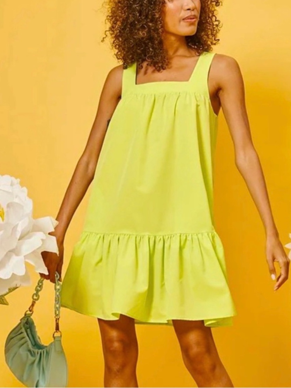 LDT Neon Green‎ Summer Dress Size 6